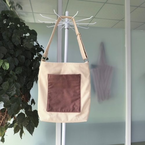 Cotton canvas shoulder bag