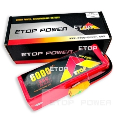 ETOP POWER 6000mAh 35C 6S 22.2V lipo battery for Drone