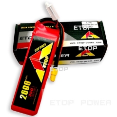 ETOP POWER 2600mAh 35C 3S 11.1V lipo battery for RC plane