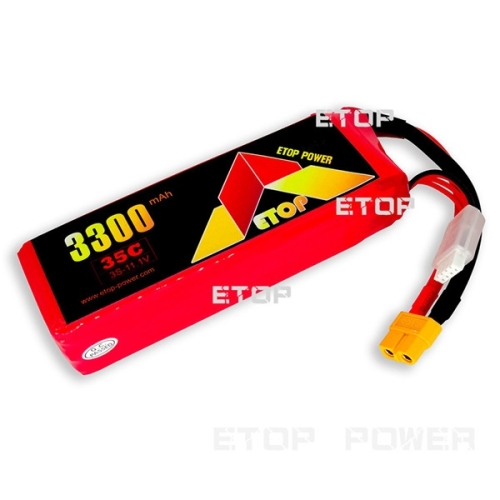 ETOP POWER 3300mAh 35C 3S 11.1V lipo battery for RC plane