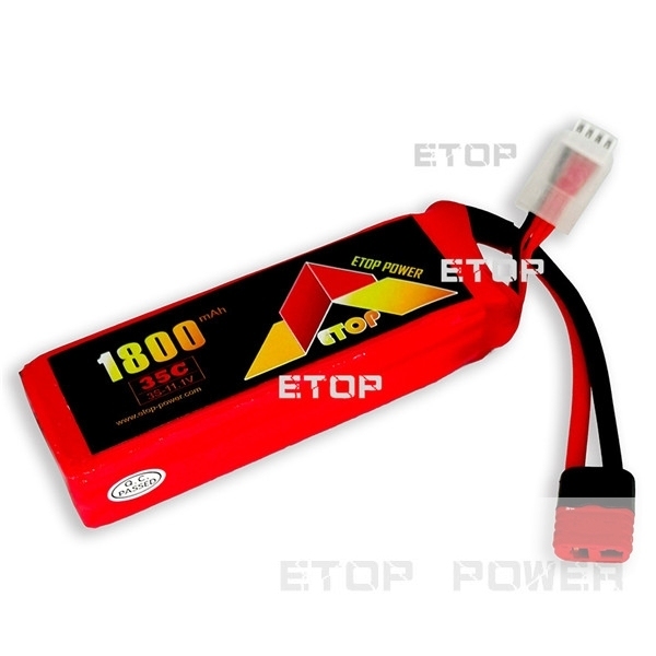 ETOP POWER 1800mAh 35C 3S11.1Vリポバッテリー（RC飛行機用）