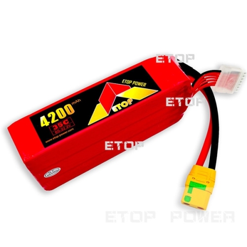 ETOP POWER 4200mAh 35C 6S 22.2V lipo battery for Drone