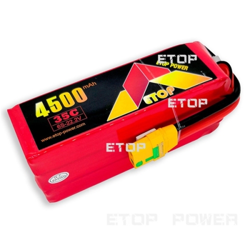 ETOP POWER 4500mAh 35C 6S 22.2V lipo battery for Drone