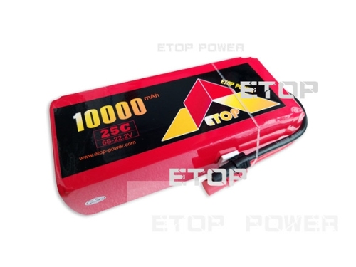 ETOP POWER 10000mAh 25C 6S 22.2V lipo battery for Drone