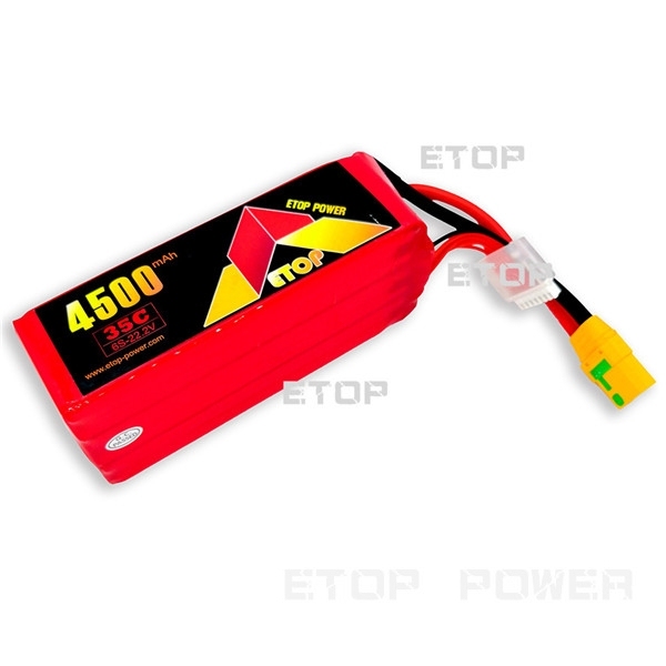 ETOP POWER 4500mAh 35C 6S22.2Vドローン用リポバッテリー