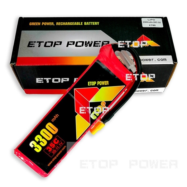 ETOP POWER 3300mAh 35C 3S 11.1V batería lipo para avión RC