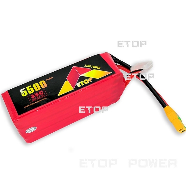 ETOP POWER 5500mAh 35C 6S 22.2V lipo battery for Drone