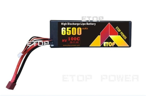 ETOP 6500mAh 100C 3S 11.4V Hard case HV LiPO battery