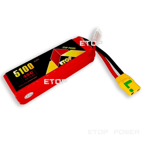 ETOP POWER 5100mAh 45C 4S 14.8V lipo battery for Drone