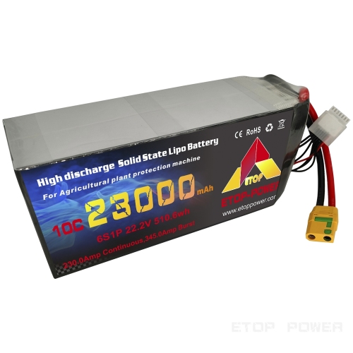 23000mAh 10C 6S 22.2V Solid state battery for Agricultural aircraft