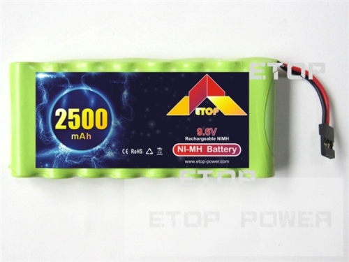 ETOP POWER 2500mAh(F) 9.6V AA NiMH battery