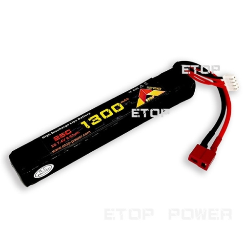 ETOP POWER 1300mAh 25C 2S 7.4V Airsoft gun battery