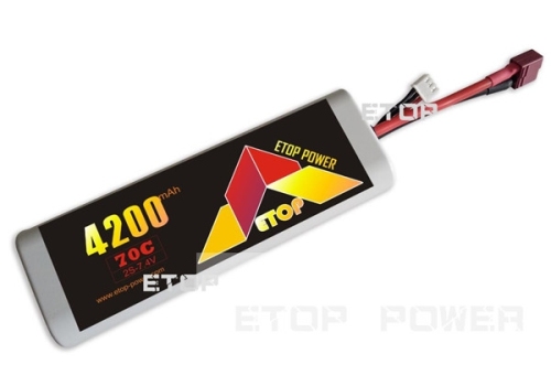 ETOP POWER 4200mAh 70C 2S 7.4V Hard case RC car battery