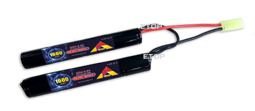 ETOP POWER 1600mAh(2 sticks) 9.6V Airsoft gun 2/3A NiMH battery