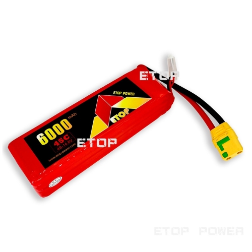 ETOP POWER 6000mAh 45C 4S 14.8V lipo battery for Drone