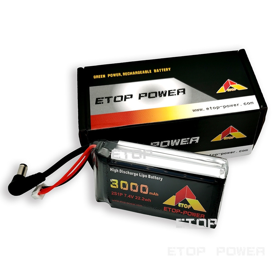 ETOP POWER 3000mAh 2S7.4VスカイゾーンFatsharkゴーグルLipoバッテリー
