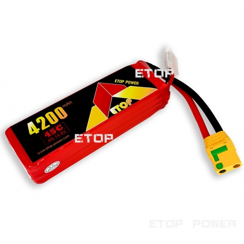 ETOP POWER 4200mAh 45C 4S 14.8V lipo battery for Drone