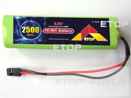 ETOP POWER 2500mAh(L) 9.6V AA NiMH battery