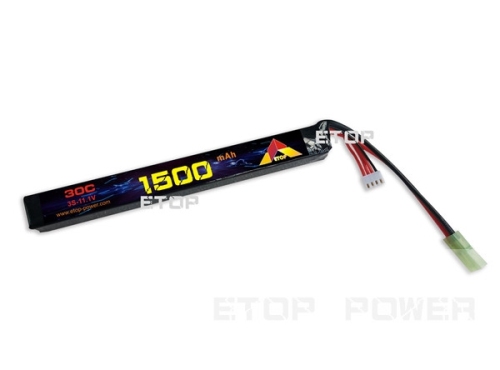 ETOP POWER 1500mAh 30C 3S 11.1V Airsoft gun Lipo battery