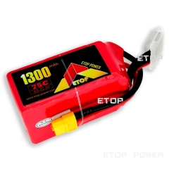 ETOP POWER 1300mAh 75C 6S22.2Vリポバッテリー