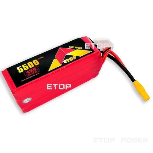 ETOP POWER 5500mAh 45C 6S 22.2V lipo battery for Drone