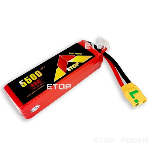 ETOP POWER 5500mAh 45C 4S 14.8V lipo battery for Drone