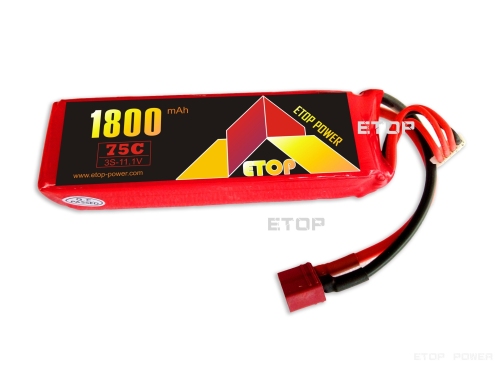 ETOP POWER 1800mAh 75C 3S 11.1V lipo battery