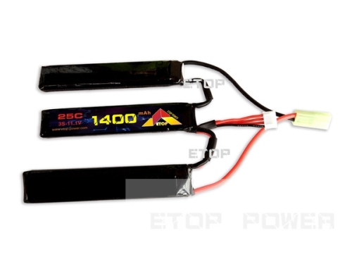 ETOP POWER 1400mAh(3 sticks) 25C 3S 11.1V Airsoft gun Lipo battery