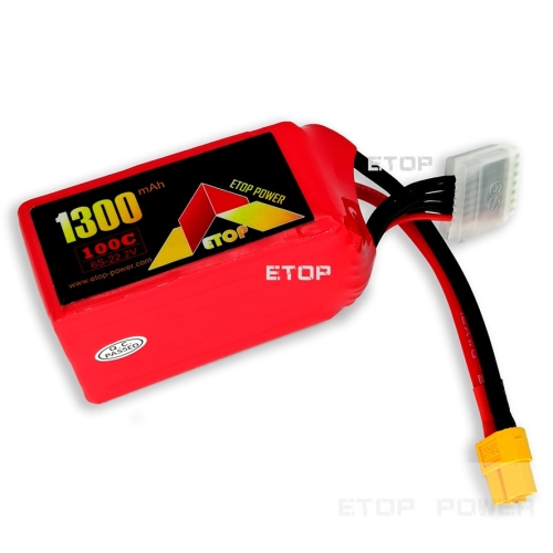 ETOP POWER 1300mAh 100C 6S 22.2V lipo battery for FPV