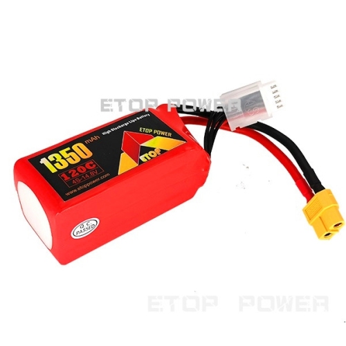 ETOP POWER 1350mAh 120C 4S 14.8V lipo battery for FPV
