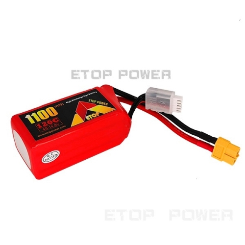ETOP POWER 1100mAh 120C 4S 14.8V lipo battery for FPV