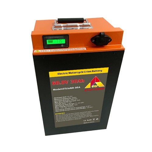 ETOP Lithium-ion battery 60V 30Ah for electric motorcycle