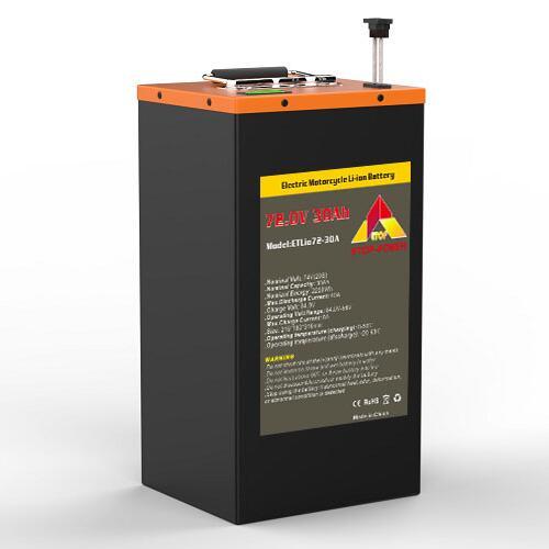 ETOP Lithium-ion battery 72V 30Ah for electric motorcycle