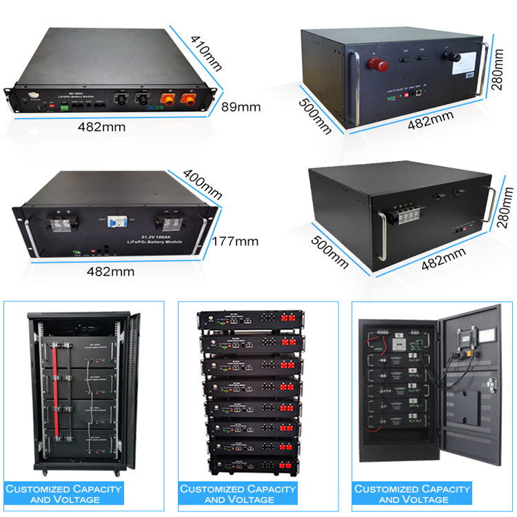 Batería ETOP LiFePO4 48V 51.2V 100Ah para sistema solar de almacenamiento de energía