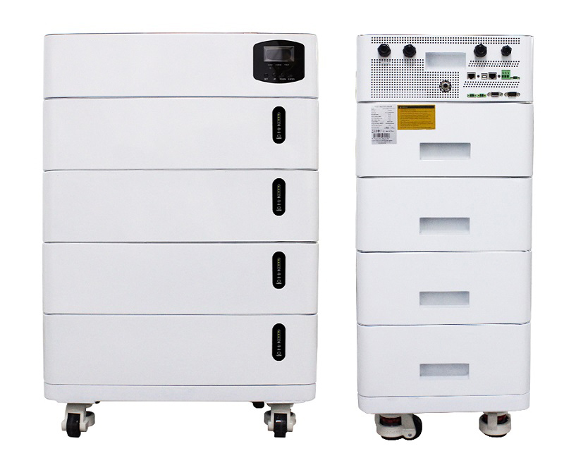 Sistema de almacenamiento solar apilado de baja tensión 51,2v 100ah lifepo4 batería 200ah 5kwh 10kwh con inversor