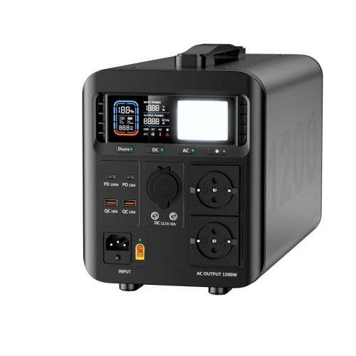 Solar 1200w lithium battery portable power station 220V 300W 700W 2500W outdoor energy storage power supply