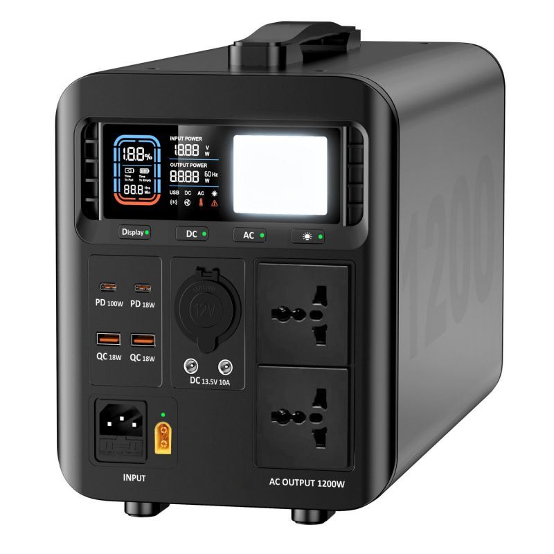 ソーラー 1200W リチウム バッテリー ポータブル パワー ステーション 220V 300W 700W 2500W 屋外エネルギー ストレージ電源