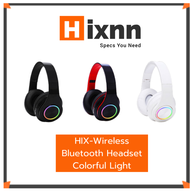 HIX-Wireless Bluetooth Headset Colorful Light