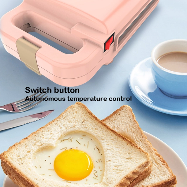 Electric Sandwich Waffle Maker Fast Breakfast Machine Bread Toaster Kitchen Pancake Maker Multifunction Baker 650W