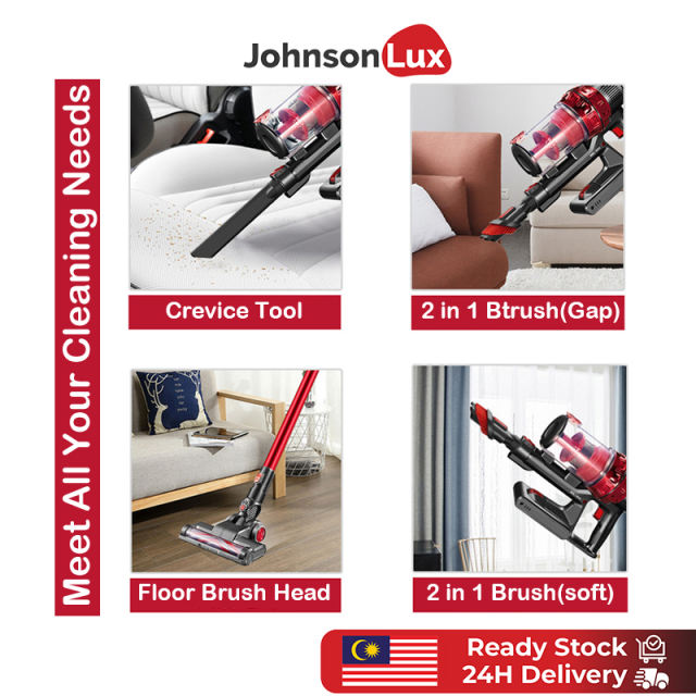 Johnsonlux Cordless Vacuum Cleaner Smart Wairless Vacuum Handheld Cleaner Powerful Suction Daul Motor