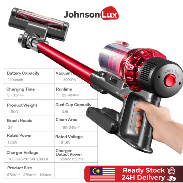 Johnsonlux Cordless Vacuum Cleaner Smart Wairless Vacuum Handheld Cleaner Powerful Suction Daul Motor