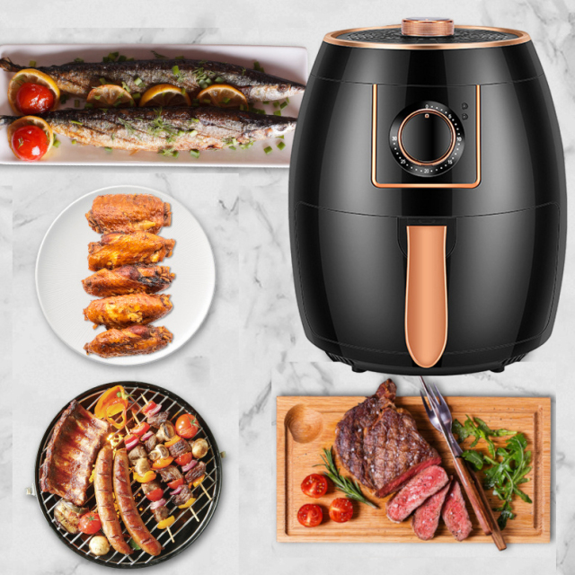 Johnsonlux 5.5L Air Fryer Electric Household Non-Stick Oil Free Kitchen Baking Oven Healthy BBQ Machine XL Size 5L 空气炸锅