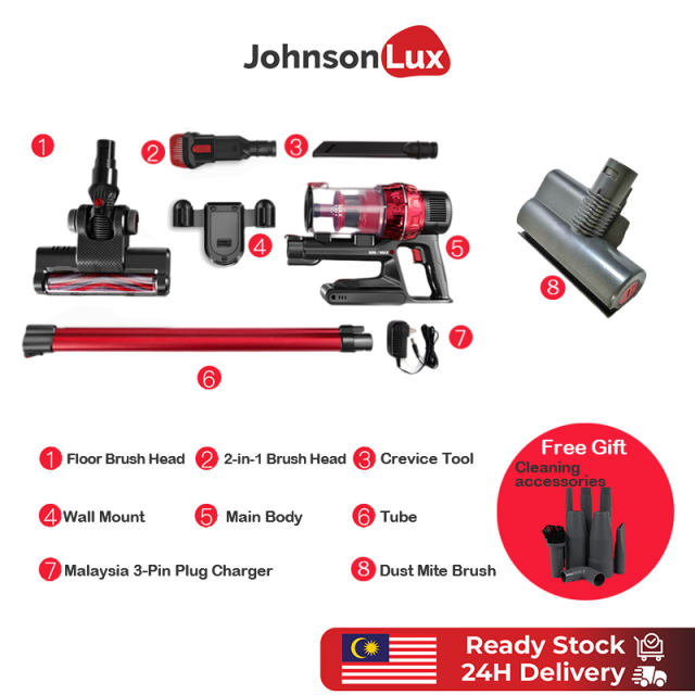 Johnsonlux Cordless Vacuum Cleaner Smart Wairless Vacuum Handheld Cleaner Powerful Suction Daul Motor