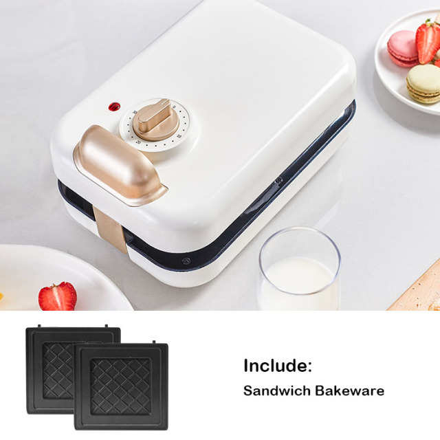 3 in 1 Waffle Maker Electric Sandwich Maker Timer Control Food Maker Waffle Eggettes Breakfast Small Household Appliance