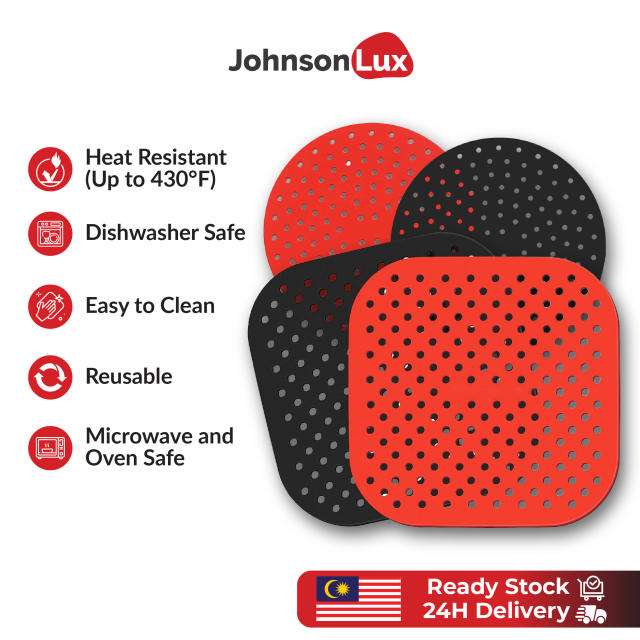 Reusable Steamer Pot Pad Air Fryer Liners Non-slip Silicone Pad Square/Round Air Fryer Baking Accessories Steaming Mat