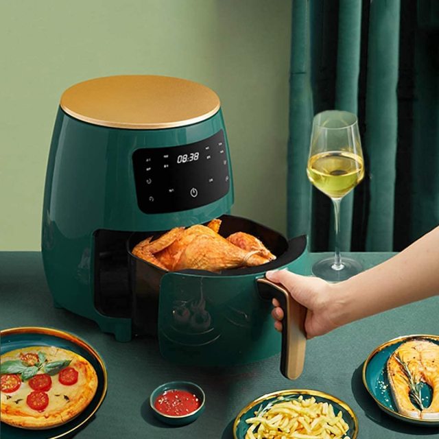 Johnsonlux Air Fryer 4.5L LED Digital Touchscreen 1200W Oil Free Nonstick Basket Oil-Free Smoke-Free Fryer 「3Pin Plug」