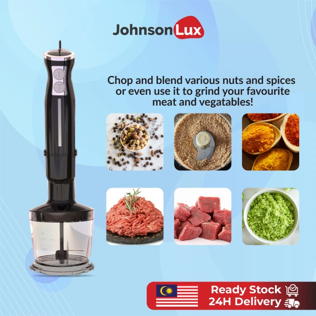 12-Speed 4-in-1 Stick Hand Blender Immersion Electric Mixer Kitchen Vegetable Meat Grinder 500ml Chopper Whisk Sonifer