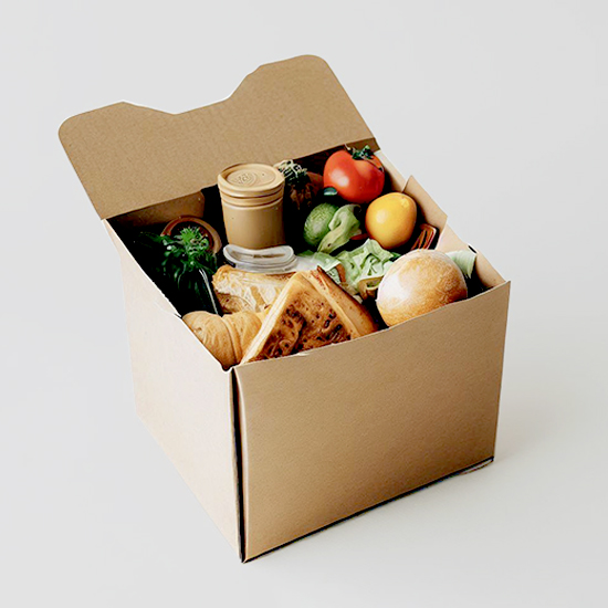 salad box with custom printed logo