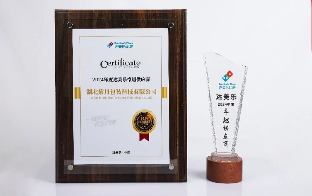 Zidan Awarded Domino's China's Exclusive "Outstanding Packaging Supplier" of the Year