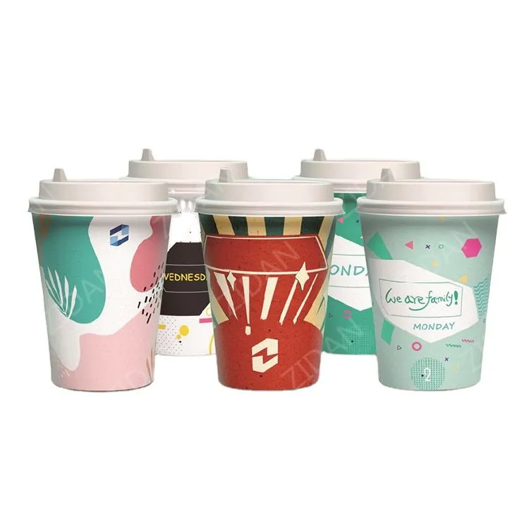 Custom 12 oz Paper Cups for Coffee & Beverage
